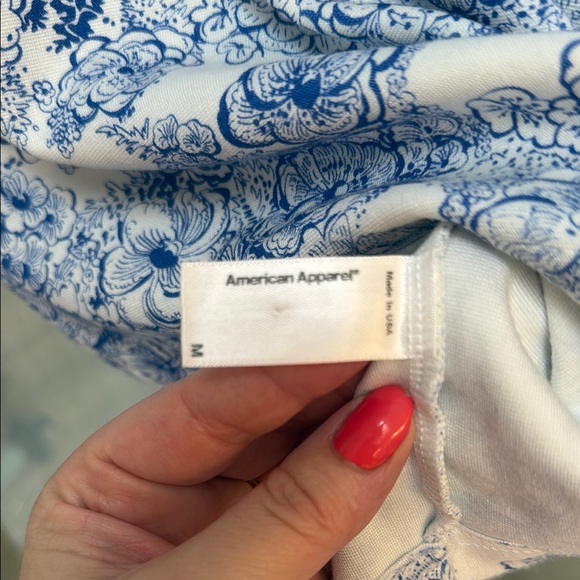 American Apparel Blue and White Pencil Skirt Casual Resort Wear - Picture 2 of 5